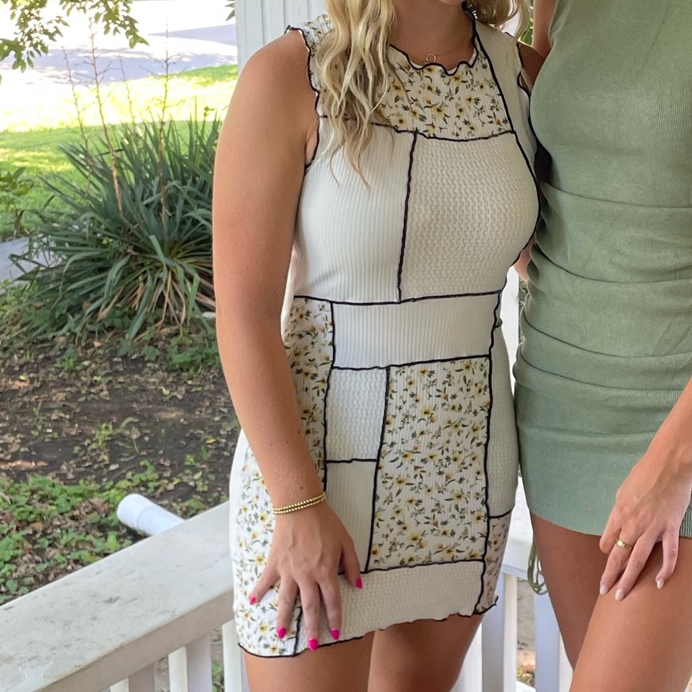 Resurrection Boutique Floral Patchwork Dress - image 1